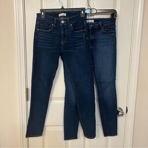 2 * Loft Skinny & Legging Jeans in Medium & Dark Wash Size 27P